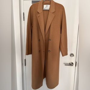 Aritzia double face slouch coat